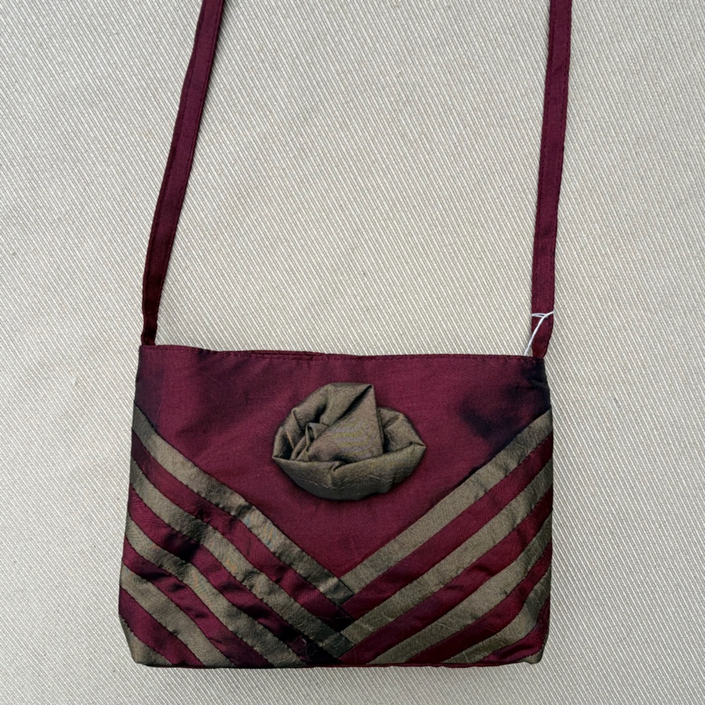 Handmade Boho Satin Patchwork Mini Crossbody Bag